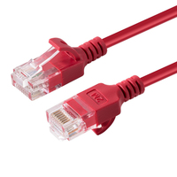 Microconnect V-UTP6A0025R-SLIM networking cable Red 0.25 m Cat6a U/UTP (UTP)