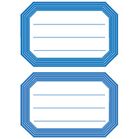 HERMA 5714 etiqueta autoadhesiva Rectángulo Azul, Blanco 12 pieza(s)