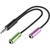 SpeaKa Professional SP-7870716 cable de audio 0,1 m 3,5mm 2 x 3,5mm Negro, Verde, Púrpura