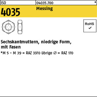 ISO 4035 Messing M 6 Ms VE=K