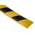 RS PRO Nitril-Gummi Stoßschutz für den Einsatz auf Ständer, Rack, Wand Gerade, 60mm x 750mm, Schwarz/Gelb