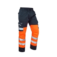Leo CT01-O/NY Cargo Trousers Short Leg Orange & Navy - Size 30''