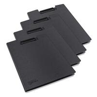 Rapesco Germ Savvy Antibacterial A4 Foldover Clipboard Black Pack 4