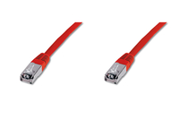 DIGITUS CAT 5e SF-UTP patch cable. Cu AWG 26/7. Color red. Length 0.5m
