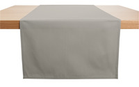 Tischläufer Konstanz; 40x130 cm (BxL); steingrau; rechteckig