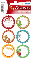 HERMA 15258 Stickers DECOR geschenkstickers kerstgroeten, glitter Bild 1