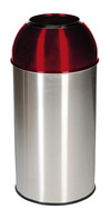 detailbild - Behälter mit Einwurföffnung und rotem Deckel 40L