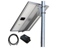 35W 12V Solar Kit: 35W Panel, Pole Mount, PWM Controller, Cable, Supports 8W continuous