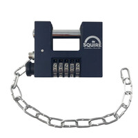 Cadenas monobloc à combinaison SQUIRE CBW85 : Cadenas avec chaîne - avec chaîne de maintien