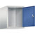 Altillo CLASSIC, 1 compartimento, anchura de compartimento 400 mm, gris luminoso / azul genciana.