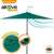 PARASOL 300 CM CON CHIMENEA Y MÁSTIL DE ALUMINIO 3,8 CM COLOR VERDE