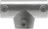 Rohrverbinder | T-Stück lang verstellbar 0-11° | 155D48 | 48,3 mm | 1 1/2" | Temperguss u. Elektrogalvanisiert