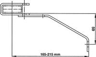 Wandhalter verstellbar 165-215 mm Edelstahl V4A für GFK-Leiter