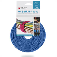 VELCRO® One Wrap® band 25 mm x 300 mm, 100 stuks, blauw