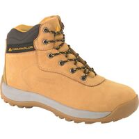 Nubuck leather hiker safety boots S1P SRC HRO - Sand, size 8