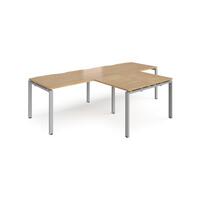 Adapt double straight desk with return desk