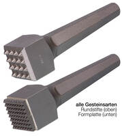 Druckluft-Stocker REXID Rundstifte, 40 x 40 mm,16 Zähne, Schaftform 13B