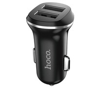 HOCO Z1 autós töltő 2 USB aljzat (5V / 2100mA, gyorstöltés támogatás) FEKETE (Z1_B)