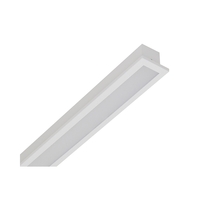 LED Einbau-Optikleuchte, schmale Ausführung, IP40, opal, schaltbar, weiß, 154.5cm, 51W 3000K 5400lm