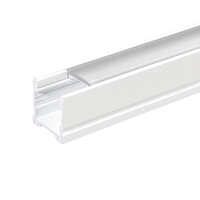 Alu U-Profil 4 TP, 200cm, für LED-Strips bis 13 mm, weiß matt