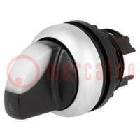 Switch: rotary; 22mm; Stabl.pos: 2; white; M22-FLED,M22-LED; IP67
