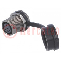 Socket; ST12; female; PIN: 7; IP67; 5A; soldering; 125V; 0.75mm2