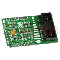 Click board; prototype board; Comp: GP2Y0A60SZ0F; 3.3VDC,5VDC