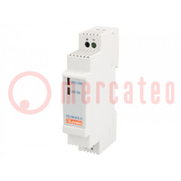 Power supply: switched-mode; for DIN rail; 10W; 12VDC; 0.83A; 79%
