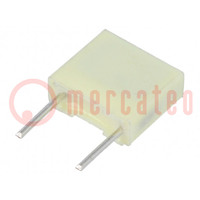 Capacitor: polyester; 4.7nF; 63VAC; 100VDC; 5mm; ±5%; 7.2x2.5x6.5mm