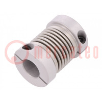 Coupling; Ø1: 10mm; Ø2: 6mm; aluminium,stainless steel; -30÷120°C