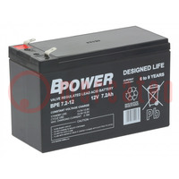 Batteria ric: acido-piombo; 12V; 7,2Ah; AGM; senza manutenzione