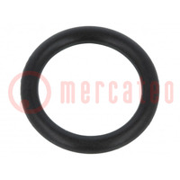 Joint O-ring; caoutchouc NBR; Thk: 2mm; Øint: 11mm; noir; -30÷100°C