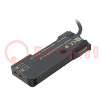 Sensor: optical fiber amplifier; PNP; IP40; Connection: lead 2m