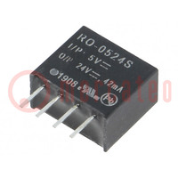 Converter: DC/DC; 1W; Uin: 4.5÷5.5V; Uout: 24VDC; Iout: 42mA; SIP4