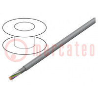 Cordon; ELITRONIC® LIYCY; 36x0,34mm2; PVC; gris; 250V; CPR: Eca