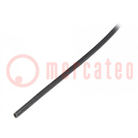 Insulating tube; fiberglass; black; -20÷155°C; Øint: 2.5mm