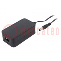 Power supply: switching; 15VDC; 1A; Out: 5,5/2,1; 15W; 90÷264VAC