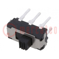 Switch: slide; Pos: 2; SPDT; 0.3A/30VDC; ON-ON; THT; Leads: for PCB
