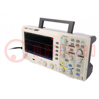Oscilloscoop: digitale; Ch: 2; 20MHz; 100Msps; 10kpts; LCD 7"; SDS