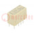 Relay: electromagnetic; DPDT; Ucoil: 12VDC; 2A; 0.5A/125VAC; THT