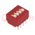 Switch: DIP-SWITCH; Poles number: 4; OFF-ON; 0.025A/25VDC; Pos: 2