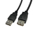 Videk USB A Plug to A Socket Passive Extension Cable - Black 3Mtr