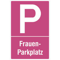 SafetyMarking Parkplatzschild Frauenparkplatz, 40 x 60 cm Alu geprägt