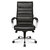 Bürostuhl Chefsessel OFFICE 1005, aus feinem schwarzen Leder, Sitzhöhe 42-51 cm, Sitzbreite 50,0 cm