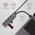 HUE-MSA Hub 4-portowy USB 3.2 Gen 1 switch, metalowy, 20cm USB-A kabel, microUSB dodatkowe zasilanie