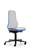 Neon Basisstuhl mit Rollen, Flexband blau, Sitzhöhe 450-620 mm, ohne Polster