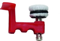 Brückenelektrode für Erwachsene und Kinder mit 2mm Querloch, Ag/AgCI, gesintert, roter Steg, #505209