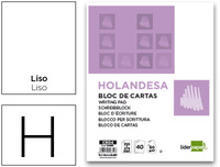 BLOC DE CARTAS ENCOLADO HOLANDESA (LISO / 40 HOJAS DE 60 GR) DE LIDERPAPEL
