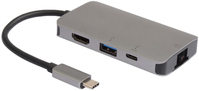 Microconnect USB3.1CCOM16 laptop dock & poortreplicator Bedraad USB 3.2 Gen 1 (3.1 Gen 1) Type-C Grijs