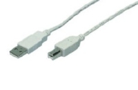 M-Cab USB 2.0 Kabel - A/B - St/St - grau - 1.80m